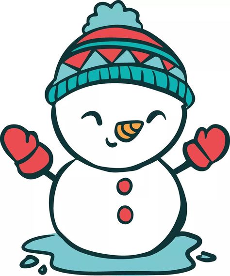 Snowman Cartoon Drawing, Cute Snowman Drawing Easy, Easy Snowman Painting, Cute Snowmen Drawings, Cute Snowman Clipart, Cartoon Snowman, Snowman Cartoon, Christmas Sketch, Snowman Clipart