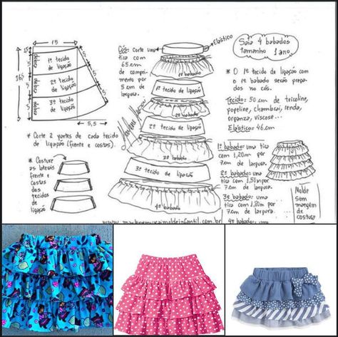 Learn sewing Ruffle Skirt Sewing Pattern, Diy Mini Skirt Pattern, Free Skirt Sewing Pattern, Ruffle Skirt Pattern Free, Beginner Sewing Projects Clothes, Diy Ruffle Skirt, Skirt Patterns Sewing Free, Simple Skirt Pattern, Ruffled Skirt Pattern