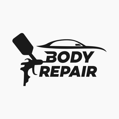 Painting Logo Design Ideas, Garage Logo, Moto Logo, Automotive Logo Design, Logo Reference, Body Paintings, Painting Logo, Auto Body Repair, Car Vector