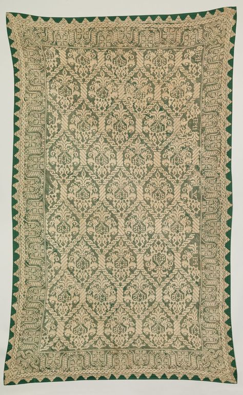 Altar cloth, Embroidered net, Italian or French Altar Cloth, Needle Lace, Textile Patterns, Metropolitan Museum Of Art, Metropolitan Museum, Museum Of Art, Ritual, Needlework, Bohemian Rug