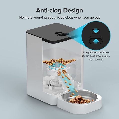 Automatic Pet Feeders for Cats, Dry Food Dispenser with Desiccant Bag, Timed Cat Feeder, Programmable Portion Size Control 4 Meals Per Day, 10s Voice Recorder #us #usa #persiancat #pet #petlover #cat #dispenser #2023 #gif #home "(paid link)" Automatic Cat Feeder, Night Set, Food Dispenser, Cat Feeder, Feeding Station, Voice Recorder, Feeding Time, Pet Feeder, Cat Feeding