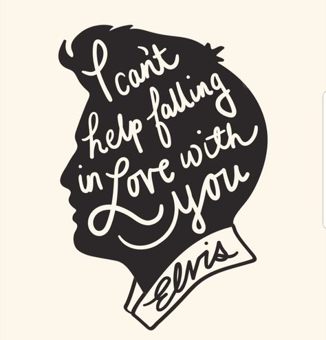 Elvis Presley Songs Lyrics, Elvis Lyrics, Elvis Tattoo, Elvis Presley Posters, Elvis Presley Songs, Can't Help Falling In Love, Silhouette Art, Cricut Creations, Cricut Projects Vinyl