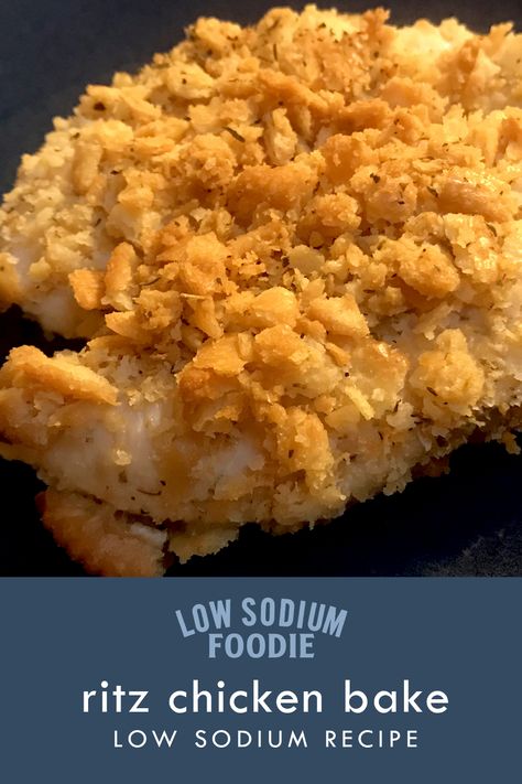 Low Sodium Baked Chicken, Chicken With Ritz Crackers, Low Sodium Chicken Breast Recipes, Low Salt Dinners, Sodium Free Recipes, Easy Low Sodium Recipes, Renal Friendly Recipes, Low Sodium Recipes Heart, Ckd Recipes