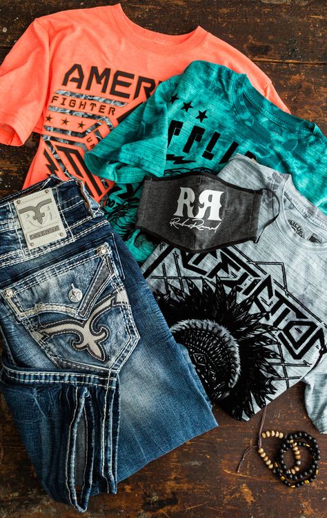 your favorite brands in your favorite styles // shop Affliction, American Fighter, Rock Revival, and more | Buckle Jeans Reference, American Fighter Shirts, Shirts And Pants, American Fighter, Mens Fashion Edgy, Rock Revival, Shirt And Pants, Clothes And Shoes, Birthday Present