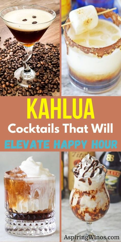 The Ultimate Guide to Mixing Kahlua Cocktails | Kahlua Cocktail Recipes | Creamy and Delicious Kahlua Cocktails | Kahlua cocktails to serve at your next happy hour | amazing cocktails you need to try #KahluaCocktails #Cocktails #CocktailRecipes #HappyHourIdeas #Kahlua Kaluha Recipes Drinks Cocktails, Kailua Drinks, Kaluha Recipes, Kahlua Cocktails, Kaluah Recipes, Kahlua Drinks, Kahlua Recipes, Fall Drink Recipes, Amazing Cocktails