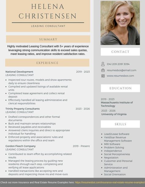 Want to create or improve your Leasing Consultant  Resume? The resume is a key document in the placement process. Check out our samples resumes or guidance & find the right template for the job. #resume #job #career #CareerAdvice #resumetips #JobSearchingtips Consultant Resume, Leasing Consultant, Skills Resume, One Page Resume Template, Leasing Agent, Best Resume Format, Career Ideas, Resume Template Examples, Good Resume Examples