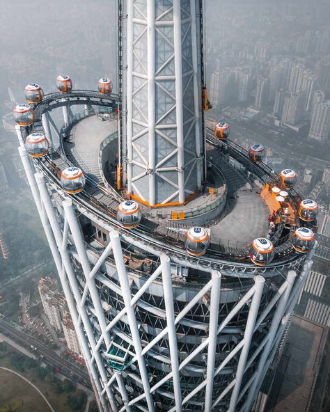 Aerial view of Canton tower, Guangzhou, China – Stockphoto Canton Tower, Canton China, Avant Garde Architecture, Futuristic Cities, Parts Of The Earth, Go Game, Architecture Design Concept, Guangzhou China, Futuristic City