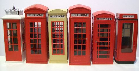 Telephone boxes | Telephone kiosks K1 K2 K3 K4 K6 K8 | John Howe | Flickr Craft Models, Living In Nyc, John Howe, Telephone Box, Mini Vacation, Card Model, Kiosk, Small World, Time Travel