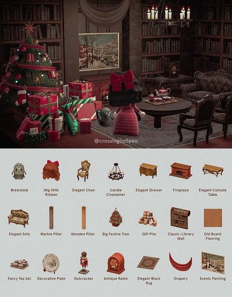 Animal Crossing Christmas Design Codes, Animal Crossing Christmas, Acnh Christmas Code, Winter Core, Fantasy Inspo, Ac Ideas, Acnh Inspiration, Acnh Cottagecore, Christmas Island