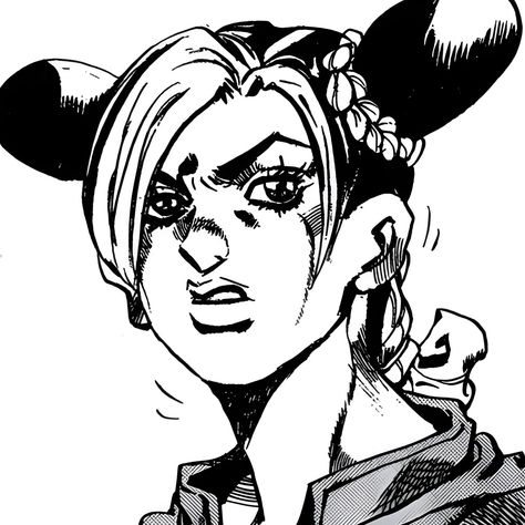 Jolyne Kujo Araki Art, Jolyne Manga Black And White, Jolyne Kujo Drawing, Jolyne Cujoh Manga, Jolyne Tattoo, Jolyne Kujo Manga, Jolyne Manga, Jolyne Kujo Icon, Mini Sketch