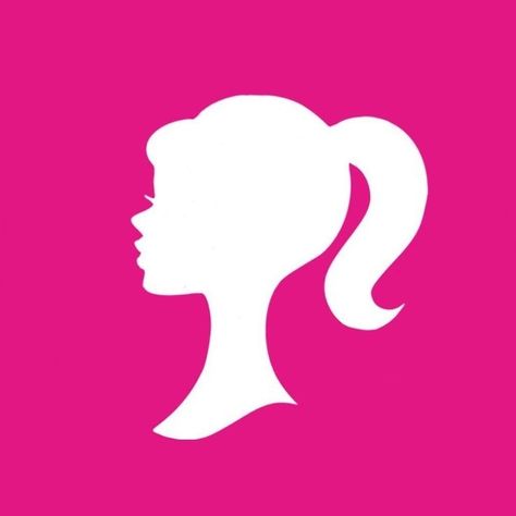 Barbie Cartoon Icon, Barbie Profile Picture, Barbie Widget, Barbie Profile, Pink Profile Picture, Barbie Png, Ponytail Barbie, Hi Barbie, Barbie Silhouette