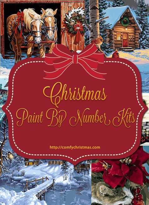 Paint By Number Christmas, Christmas Paint By Numbers, Comfy Christmas, Painted Pony, Holiday Painting, Relaxing Activities, Diy Christmas Cards, Paint By Numbers, Vintage Christmas Cards