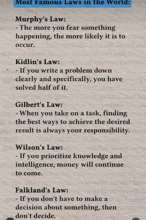 Random Knowledge, Useless Knowledge, Murphy Law, Inspirational Decor, Knowledge Is Power, Always You, Writing A Book, Anatomy, No Response