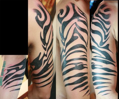 Want this! Not on arm though Zebra Print Tattoo For Women, Zebra Star Tattoo, Zebra Heart Tattoo, Zebra Butterfly Tattoo, Tiger Tattoo Back, Tiger Stripe Tattoo, Zebra And Giraffe Tattoo, Zebra Print Tattoos, Stripe Tattoo