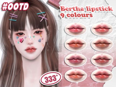 Sims 4 Cc Korean Lips, Sims 4 Asian Makeup, Sims 4 Cc Eyes, The Sims 4 Skin, Makeup Cc, Sims 4 Download, Pelo Sims, Sims 4 Cc Makeup, Sims 4 Cc Skin