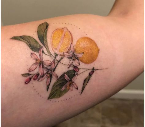 Lemon branch tattoo Lemon Branch Tattoo, Lemon Tree Branch, Lemon Tattoo, Tree Branch Tattoo, Italy Tattoo, Lemon Branch, Second Tattoo, Fruit Tattoo, Me Tattoo