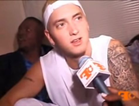 Eminem during an interview Eminem, Interview