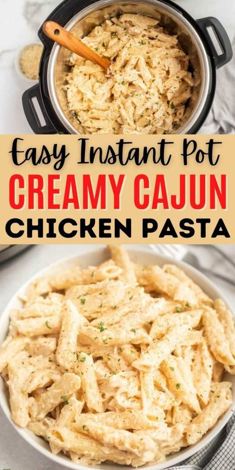 Instant Pot Recipes Cajun Chicken Pasta, Chicken Pasta Recipes Instapot, Instapot Creamy Italian Chicken, Quick Instapot Chicken Recipes, Cajun Chicken Alfredo Instant Pot, Creamy Cajun Chicken Pasta Instant Pot, Frozen Chicken Instant Pot Recipes Pasta, Instapot Chicken Alfredo Pasta, Instapot Meals With Chicken