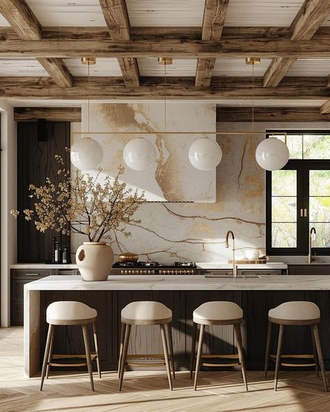 LifeStyle M Interior Design | Design Studio & Home Design Blog (@lifestylem_interiordesign) • Instagram photos and videos Timeless Modern Farmhouse, Lake House Kitchen, Modern Farmhouse Kitchen, Studio Home, Farmhouse Interior, Kitchen Inspiration Design, Modern Farmhouse Kitchens, Phase 2, Beautiful Kitchens