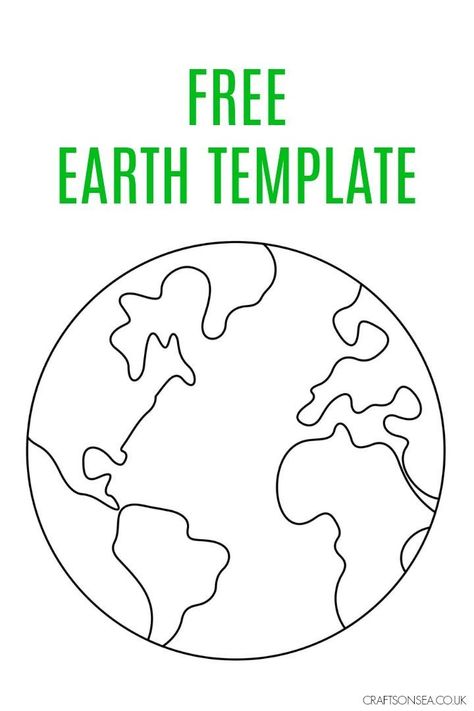 Free Printable Earth Template - Crafts on Sea #earthday #kidscrafts Earth Template, Earth Activities, Earth Week, Earth Day Projects, Earth Craft, About Earth, Earth Day Crafts, Earth Day Activities, Coloring Pages To Print