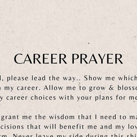 GOD FEARING. on Instagram: "Hello Everyone 🤍, if you have been feeling like you need confirmation or guidance on what to do career wise this prayer is for you! I hope this helps. Btw I’m very proud of all of you. You can do anything you put your mind to." Prayer For Career Guidance, Prayer For Myself As A Woman, Asking For Prayers Quotes, Career Prayer, Prayers For Guidance, Prayer For Success, God Fearing, Asking For Prayers, Prayer For Guidance