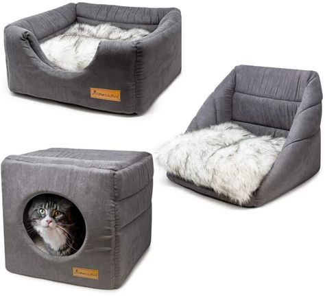 Cube Bed, Cat Sofa Bed, Cat Cube, Cave Bed, Kitten Beds, Cat Cave, Pet Kitten, Small Puppies, Cat Sleeping