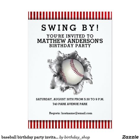 baseball birthday party invitations Baseball Party Invitations, Baseball Birthday Party Invitations, Baseball Birthday Invitations, Baseball Invitations, Baseball Theme Birthday, Baseball Theme Party, Baseball Birthday Party, 30th Birthday Invitations, Baseball Party