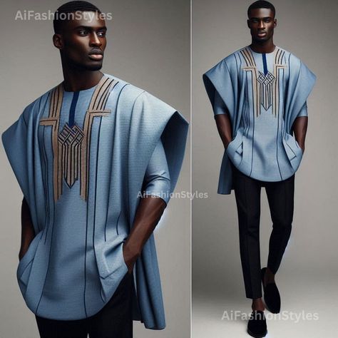 Dansiki Styles Men, Latest Agbada Designs, Native Outfits, Agbada Design, Men Native, African Wears, Outfit Homme, Men Attire, Kaftan For Men