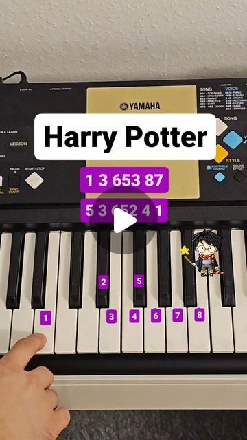 Alex Butler | Piano Tutorials on Instagram: "Harry Potter Theme Song  #piano #pianotutorial #pianocover #music #harrypotter  Which Harry Potter-Part is your favorite?" Piano Sheet Music Harry Potter, Harry Potter Keyboard Notes, Harry Potter Song Piano, Harry Potter Piano Easy, Harry Potter Piano Notes, Harry Potter Theme Song Piano, Harry Potter Piano, Piano Letters Songs, Harry Potter Theme Song