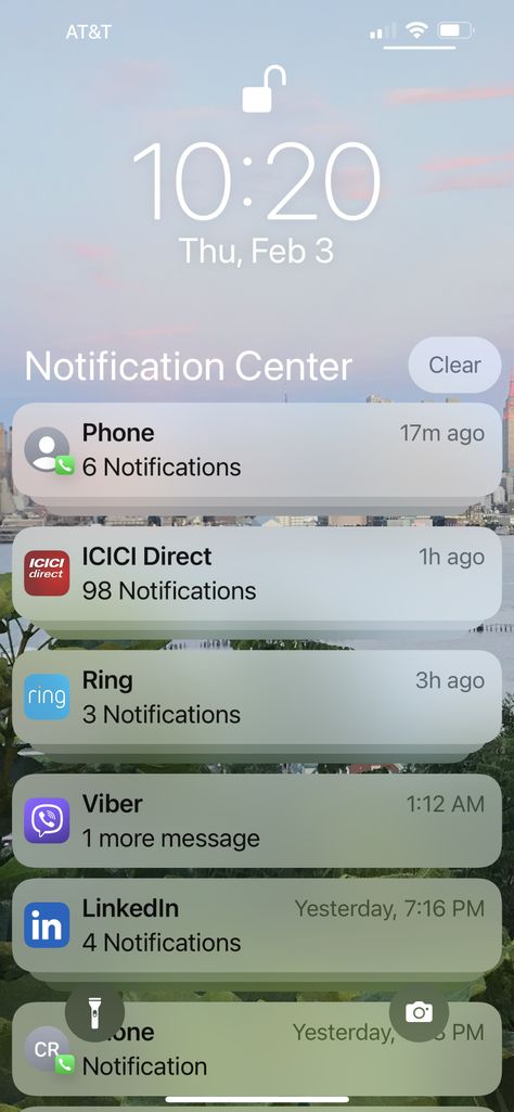 This screenshot from iPhone 13 Pro Max shows the Notification Center form where the Notifications cam be cleared. Iphone Notification, Iphone 13 Pro, Iphone 13, Screen, Iphone