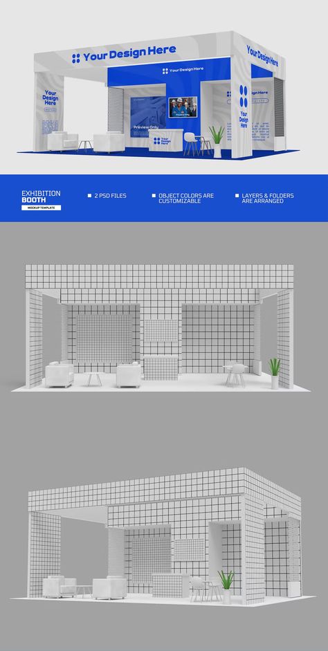 Exhibition & Expo Booth Mockup Minimal Booth Design, Event Mockup, Exhibition Display Stands, Booth Design Exhibition, Industrial Exhibition, Trade Show Exhibit, Exhibition Stall, 3d Panels, Exhibition Booth Design