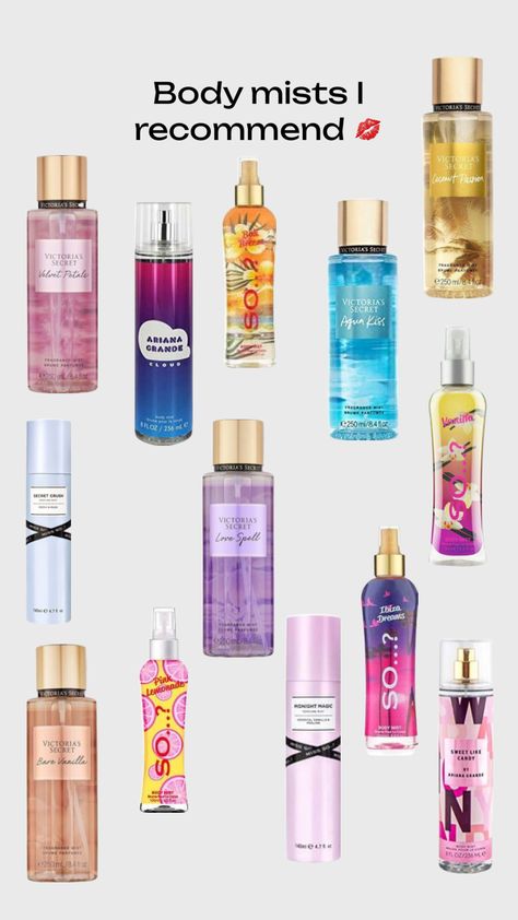 These all smell so so SOOO good #beauty #bodymist #scent #reccomendations #perfume Victorias Secret Perfumes, Victoria Secret Body Spray, Victoria Secret Body Mist, Victoria Secret Love Spell, Best Lotion, Fragrances Perfume Woman, Victoria Secret Perfume, Secret Crush, Victoria Secret Body