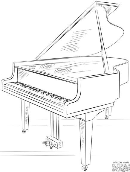 Instrumente Analytical Drawing, Piano Drawing, Kid Drawing, Violin Art, Piano Art, Tattoos Inspiration, Pencil Drawing Tutorials, Music Drawings, Drawing Tutorials For Kids