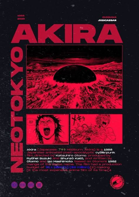 Cyberpunk Aesthetic Design Poster, Album Graphic Design Poster, Neo Tokyo Cyberpunk, Neo Graphic Design, Anime Poster Graphic Design, Manga Graphic Design Poster, Manga Design Poster, Akira Graphic Design, Akira Poster Art