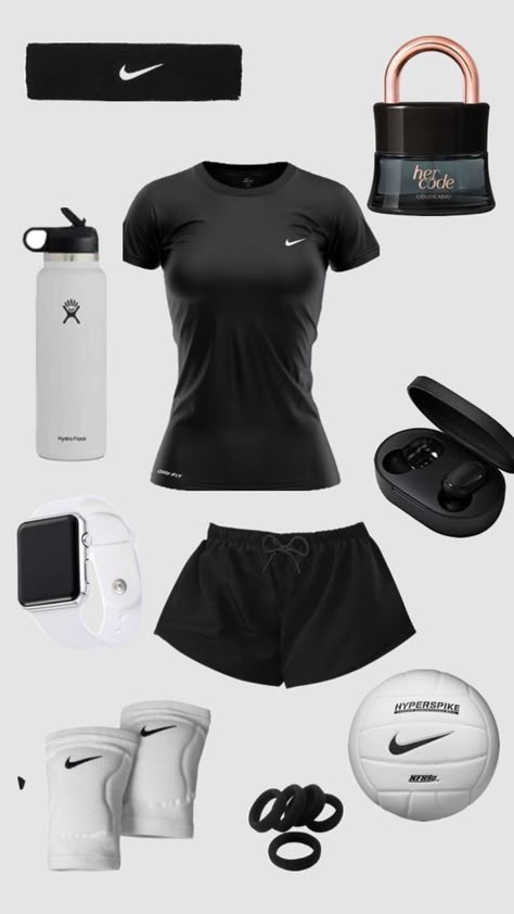 Volleyball Outfit Ideas, Volleyball Girls Outfits, Volleyball Practice Outfits, Volleyball Style, Volleyball Fits, Gym At Home Ideas, Mini Gym At Home, Mini Gym At Home Ideas, Track Outfits