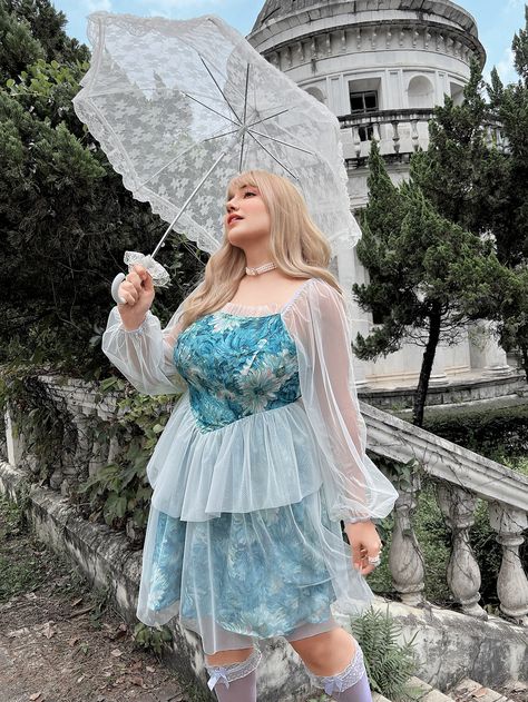 Fairy Outfit, Mesh Overlay Dress, Overlay Dress, Mesh Overlay, Lantern Sleeve, Ever After High, Lantern Sleeves, Ever After, Plus Size Dresses