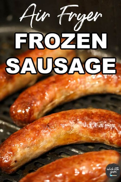 air fryer frozen sausage recipe pinterest pin Air Fryer Brats, Sausage Italian, Bread Dipping Oil Recipe, Breakfast Sausage Links, New Air Fryer Recipes, Cooks Air Fryer, Italian Sausage Recipes, Frozen Breakfast, Air Fryer Oven Recipes