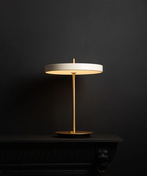 Statement Lighting That Creates the Perfect Ambience Umage Asteria, Table Rose, Grey Lamp, Cosy Living, Dieter Rams, Dining Room Light Fixtures, Lighting Concepts, Gold Table Lamp, Statement Lighting