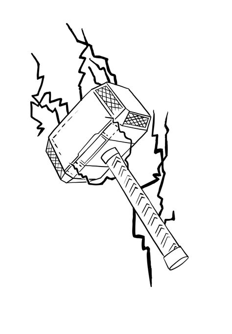 Hammer Of Thor Tattoo, Thor Hammer Tattoo Design, Mjolnir Drawing, Thors Hammer Drawing, Thors Hammer Tattoo, Marvel Tattoo Ideas, Thor Hammer Tattoo, Hammer Drawing, Mjolnir Tattoo