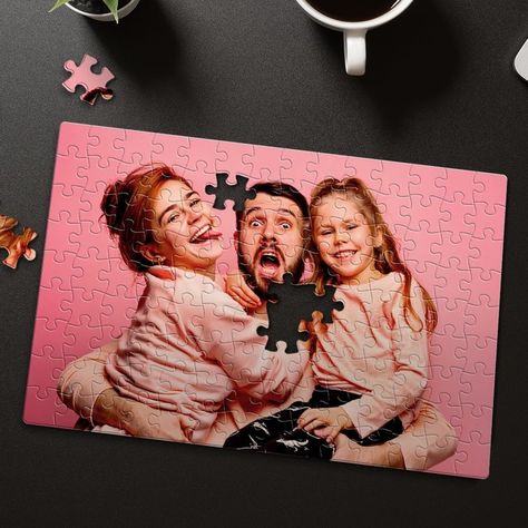 Puzzles are a fun indoor activity that all the family can enjoy. ⁠ ⁠ Why not create a personalised photo puzzle with one of your favourite memories? You'll have so much more fun putting the pieces together. ⁠ ⁠ Shop now - link in bio. ⁠ ⁠ #jigsawpuzzles #photopuzzle #indooractivites #familyfun #stayingin #stayingtogether #familymemories #indooractivitesforkids #memorykeeping #memorykeepers #makingmemories #digiscrap #scrapbooking #personalisedgifts #giftideas #thoughtfulgifts #originalgifts⁠  #g Hardcover Photo Book, Wedding Photo Books, Photo Keyrings, Photo Coasters, Book And Frame, Best Gifts For Him, Custom Puzzle, Jigsaws, Fun Family Activities