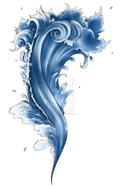 I want to use more this style mixed with a tribal for the final part of my arm piece <3 Japanese Water Tattoo, Tattoo Wave, Aquarius Tattoo, Water Tattoo, Ocean Tattoos, Japanese Water, Hawaiian Tattoo, Watercolor Ocean, 1 Tattoo