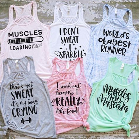 Get Workout Tanks for just $14.99 + shipping! Zumba Shirts, Funny Workout Shirts, Gym Tanks, Workout Attire, Workout Humor, Gym Shirts, Heather Blue, Sporty Outfits, Diy Shirt