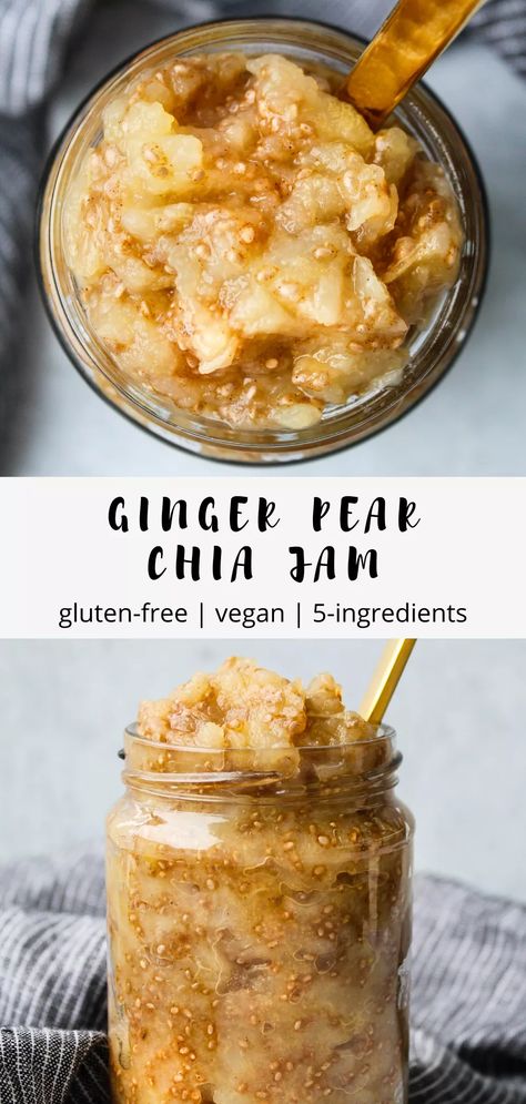 Chia Seed Nutrition Facts, Chia Seed Nutrition, Toast Yogurt, Walder Wellness, Pancakes Oatmeal, Chia Jam Recipe, Ginger Pear, Yogurt Bowls, Chia Seed Jam