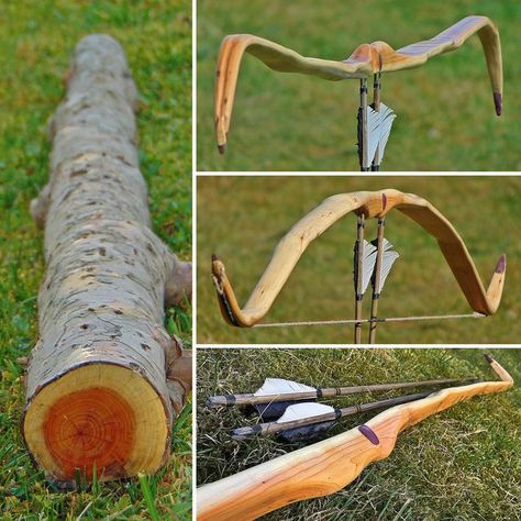 Wooden Recurve Bow, Wooden Bow And Arrow, Archery Training, Survival Bow, Diy Slingshot, Old Skis, Furniture Craft, Wood Workshop, Recurve Bows