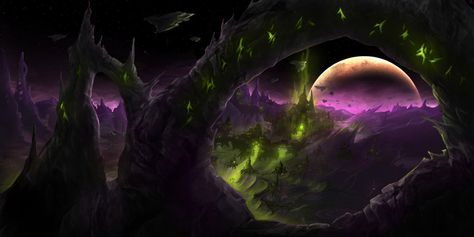 Shadowmoon Valley Concept Art - World of Warcraft: The Burning Crusade Art Gallery Valley Concept Art, Burning Crusade, Concept Art World, The Burning, Environment Design, Game Artwork, Character Designs, World Of Warcraft, Our World