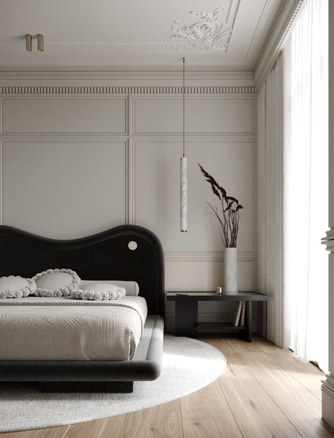 Masculine Bedroom Decor, Masculine Bedroom, Neoclassical Interior, Decor 2024, Classic Interior Design, 아파트 인테리어, Classic Bedroom, Bedroom Bed Design, Modern Bedroom Decor