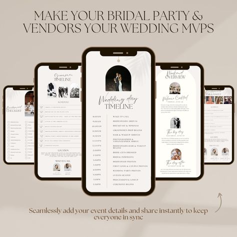 5 Page Digital wedding timeline template, wedding weekend timeline, wedding day of timeline template download, bridal party mobile itinerary by LunaRaePaperie on Etsy Wedding Day Of Timeline, Bridesmaid Schedule, Bridesmaid Checklist, Timeline Wedding Day, Wedding Timeline Template, Timeline Wedding, Timeline Template, Bridal Squad, Wedding Itinerary