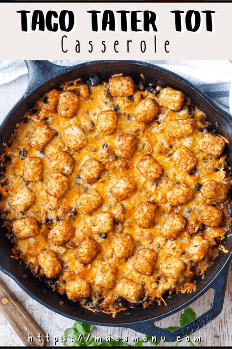 Casserole Tater Tots, Tater Tot Taco Casserole, Casserole Recipes Chicken, Chili Cheese Tater Tots, Healthy Tater Tots, Beef Tater Tot Casserole, Taco Tater Tot Casserole, Sweet Potato Tater Tots, Chicken Casserole Dinners