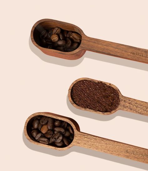 Walnut Wooden Coffee Bean Powder Scoop Airflow Coffee Coffee Scoop, Tea Spoon, Coffee Powder, Coffee Spoon, Coffee Bean, Measuring Cups, Wood Design, Wooden Handles, Coffee Beans