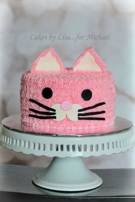 Birthday Cakes - Cakes By Lisa.......for Michael Toddler Birthday Cakes, Birthday Cake For Cat, Cat Themed Birthday Party, Kitten Birthday, Cat Birthday Party, Animal Cakes, Kitty Party, Cat Cake, Girl Cake